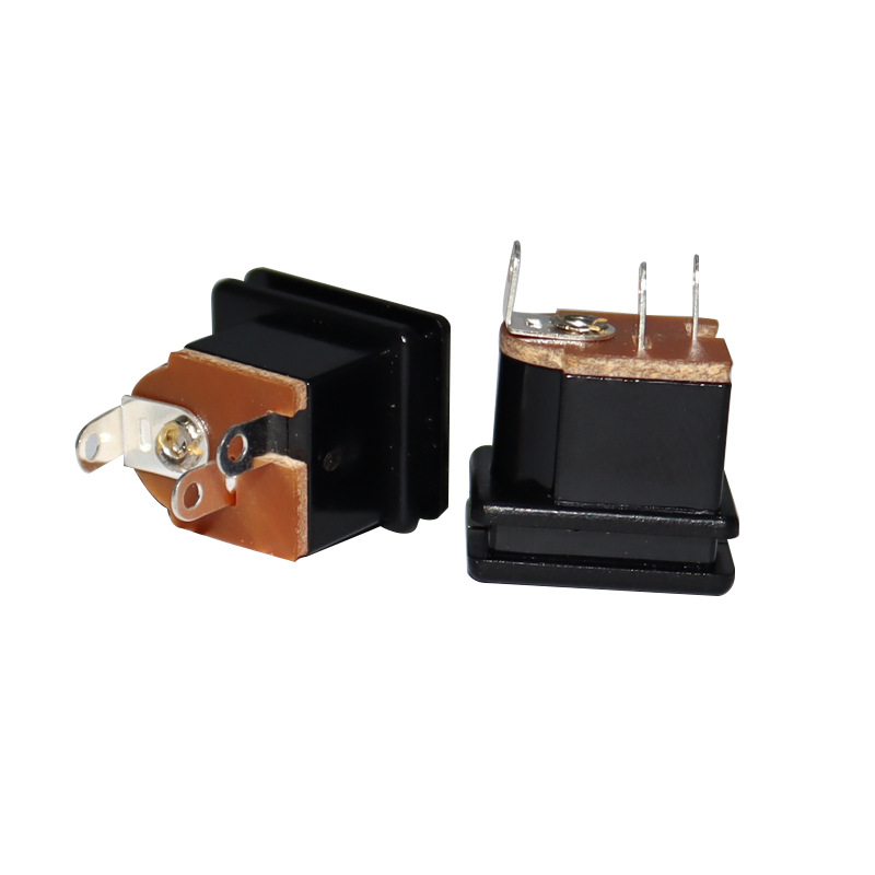 DC Socket DC-207 ، مقبس الصوت الإدراج المباشر ، اثنان-مقبس شحن طاقة الدبوس النحاسي دبوس