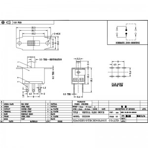 Slide Switch SS22G09 للروبوت الشوكي هو مزدوج-الصف 6-دبوس مفتاح إعادة ضبط التبديل العمودي