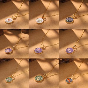 مجموعة المجوهرات الأزهار المعدنية