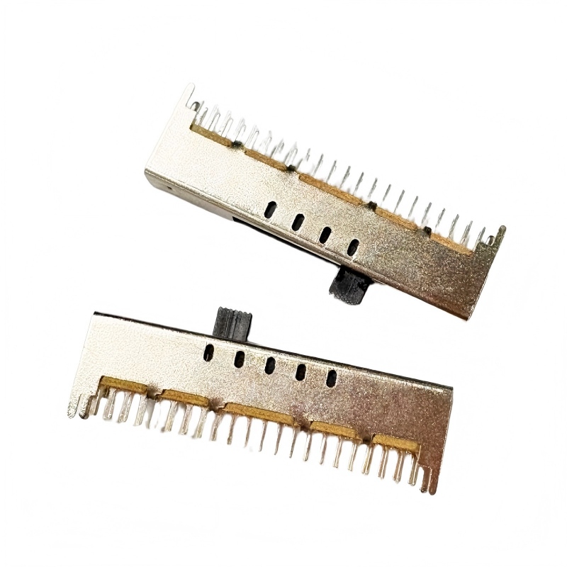 تبديل الشريحة SS-49D01 عمودي-شنت 9-موقف مزدوج-القطب المزدوج-صف مفتاح الطاقة المصغر للألعاب